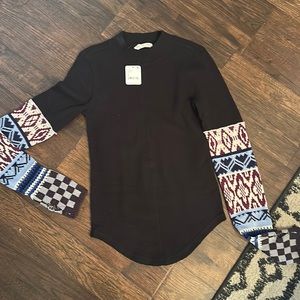 Free people waffle mock neck